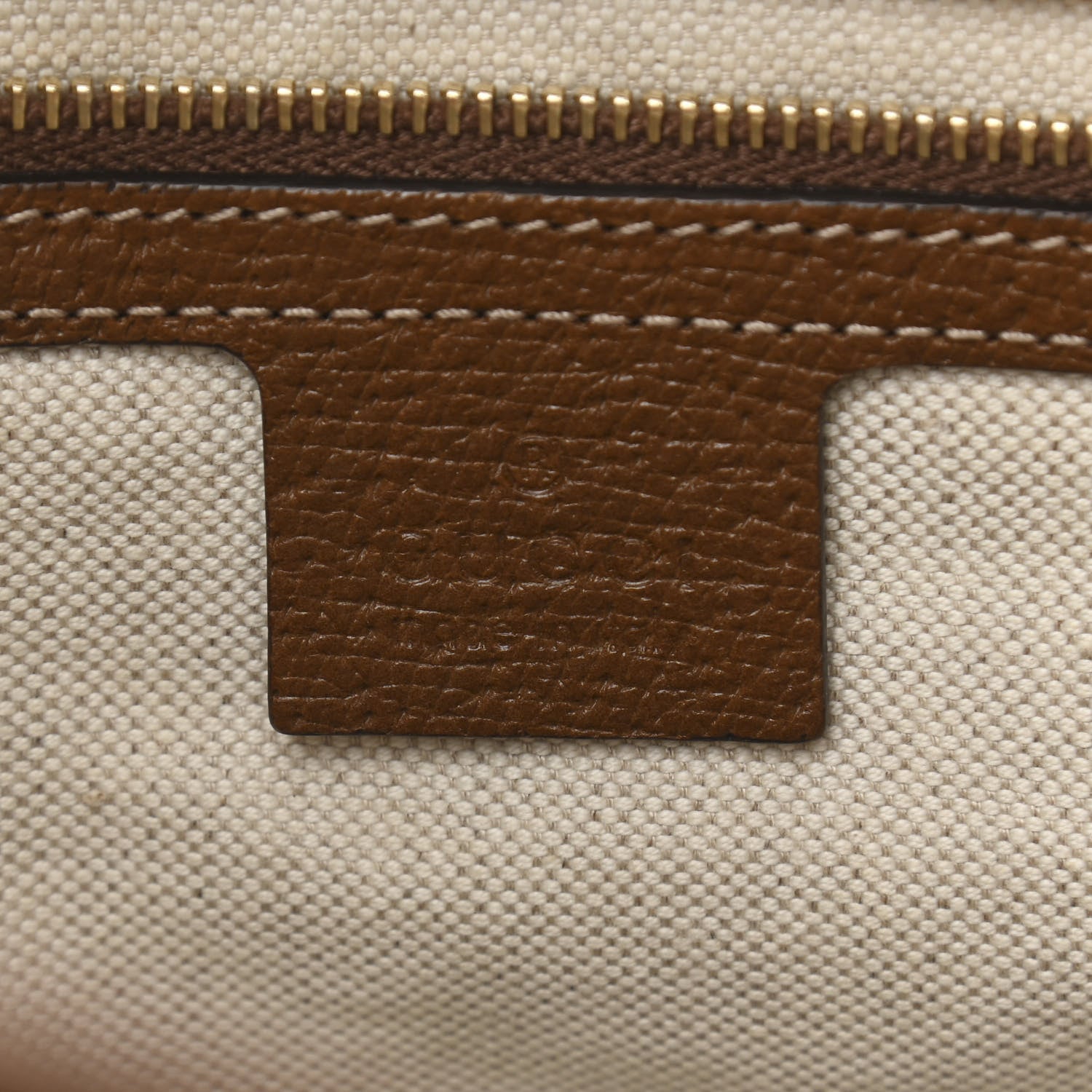 Gucci Monogram Medium Bree Zippered Tote Beige Tabacco 6 of 10