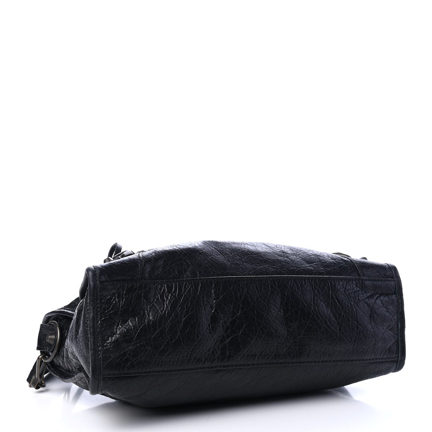 Agneau Classic Hardware S City Logo Strap Black