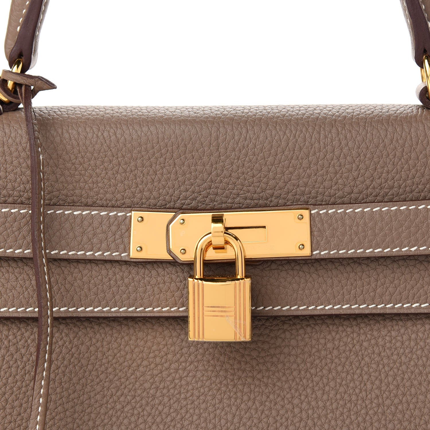 Hermes Togo Kelly Retourne 28 Etoupe 8 of 11