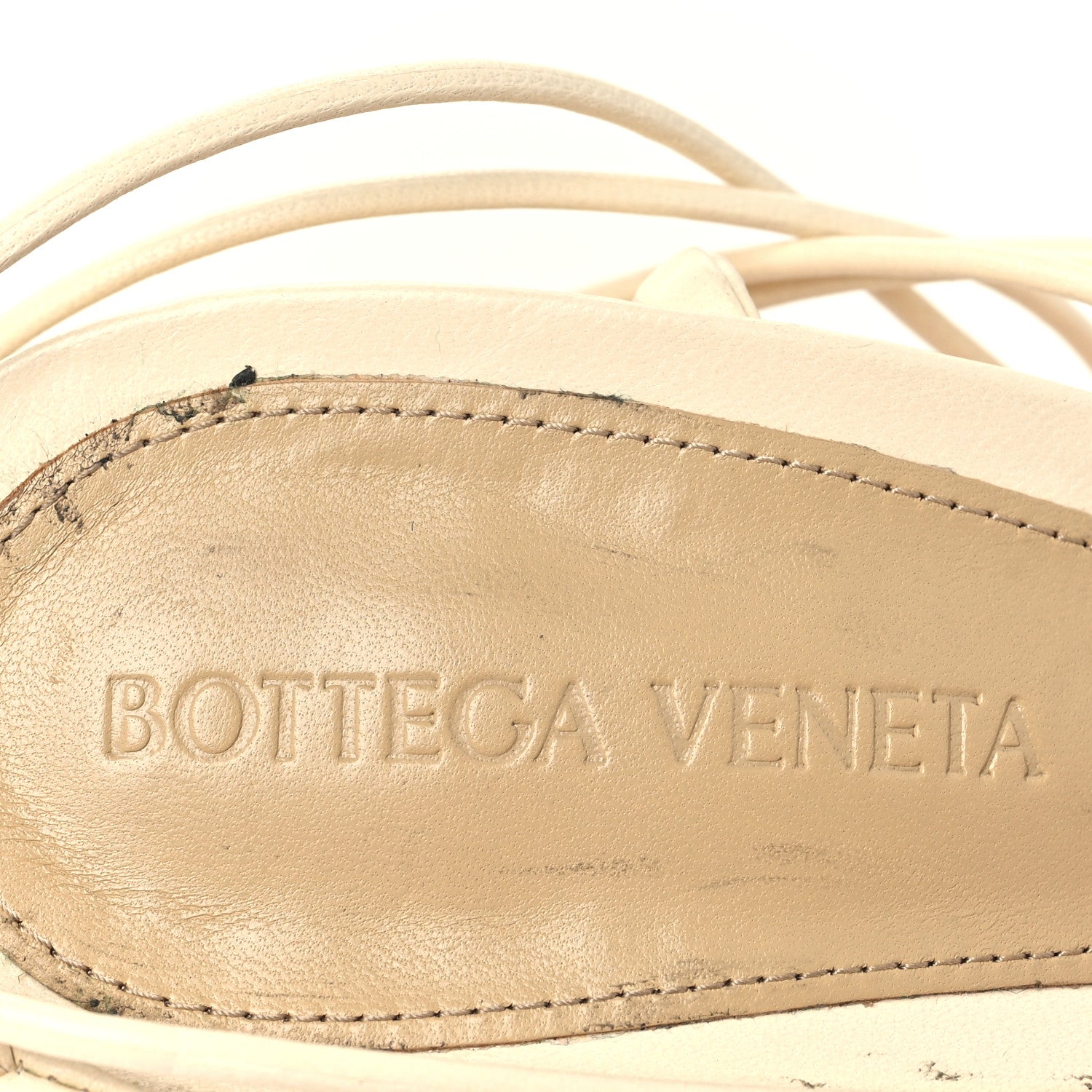 Bottega Veneta Mesh Nappa Crystal Embellished Sparkle Stretch Ankle Tie Sandals 36.5 Toile 6 of 10