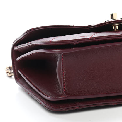 Chanel Calfskin Quilted Small Top Handle Flap Burgundy 8 of 9