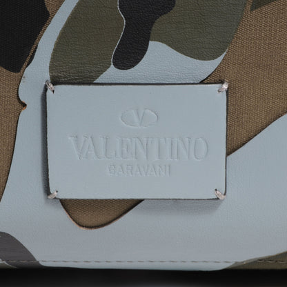 Valentino Garavani Lambskin Camouflage Vertical Tote Light Blue 8 of 8