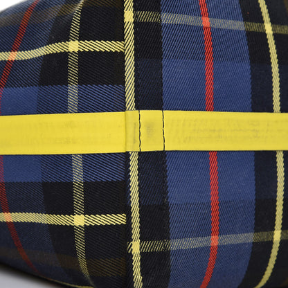 Burberry Vintage Check Medium The Giant Reversible Tote Racing Green Cobalt Blue 10 of 12