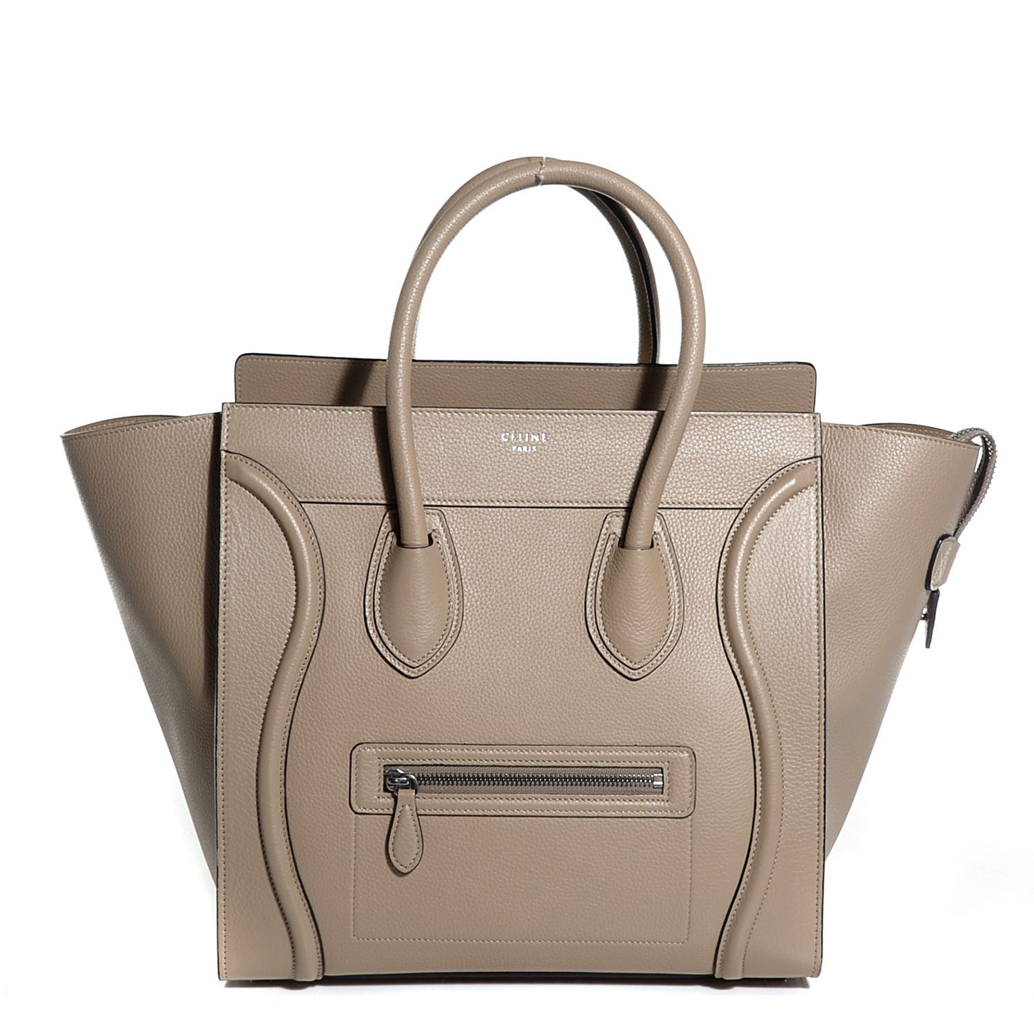 Celine Drummed Calfskin Mini Luggage Dune 1 of 9