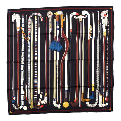 Hermes Silk Les Cannes Scarf 90 1 of 5