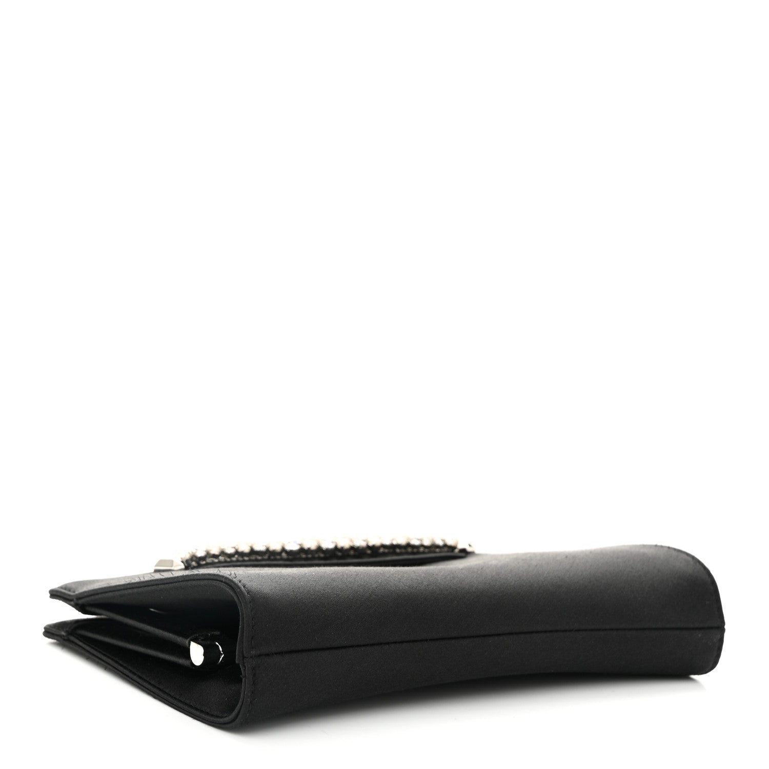 Jimmy Choo Satin Crystal Pearl Venus Clutch Black 4 of 9