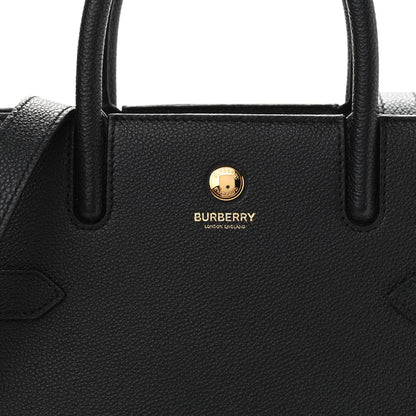 Burberry Grainy Calfskin Mini Two Handle Title Bag Black 8 of 10