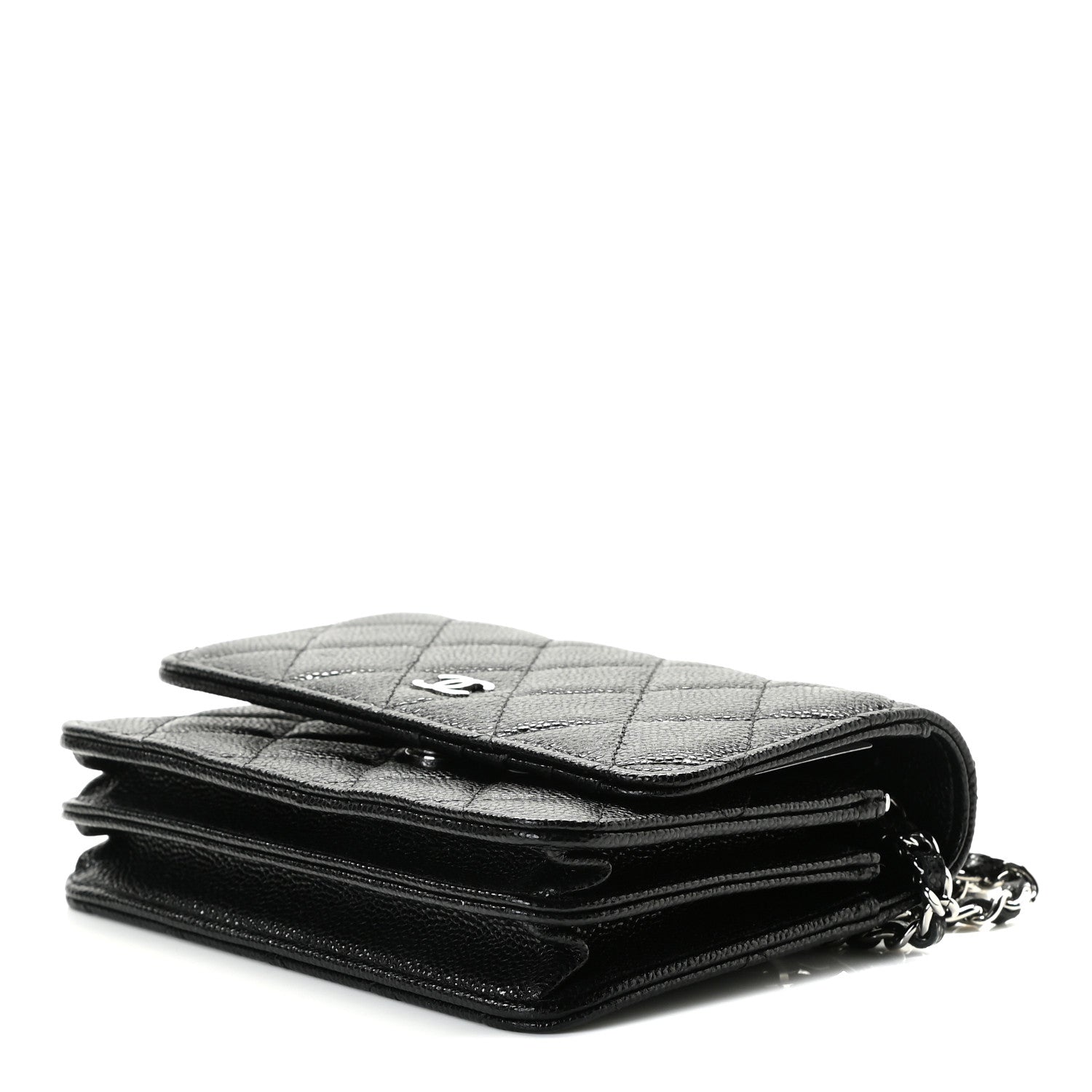 Chanel Caviar Quilted Mini Wallet On Chain WOC Black 8 of 9