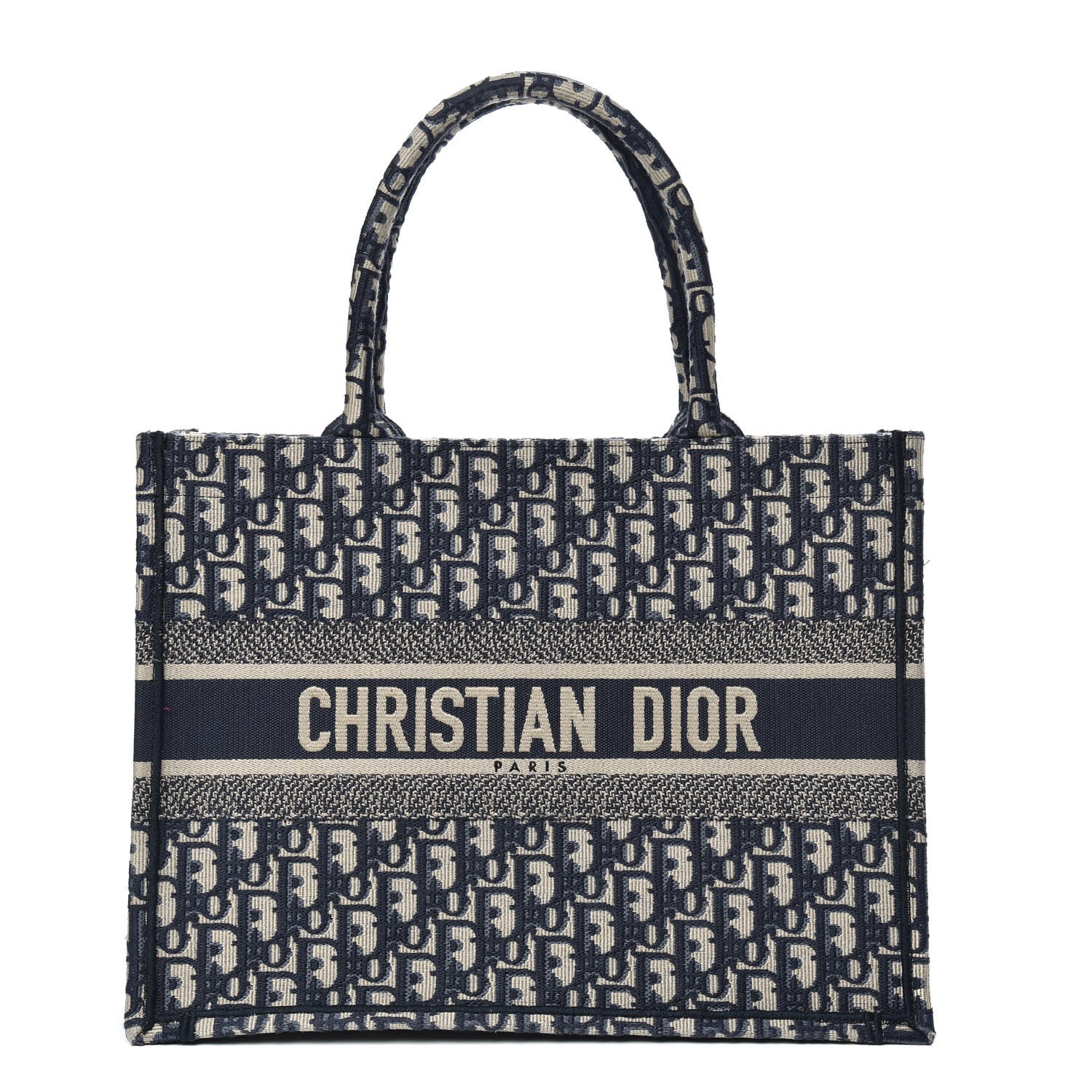 Christian Dior Oblique Medium Book Tote Blue Multicolor 1 of 10