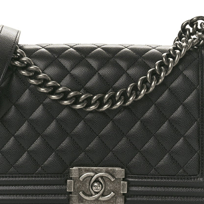 Chanel Caviar Quilted Medium Boy Flap Black 8 of 10