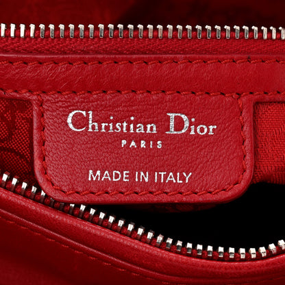 Christian Dior Lambskin Cannage Medium Lady Dior Red 6 of 11