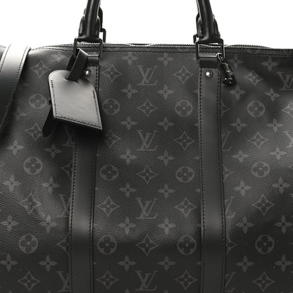 Louis Vuitton Monogram Eclipse Keepall Bandouliere 55 6 of 10