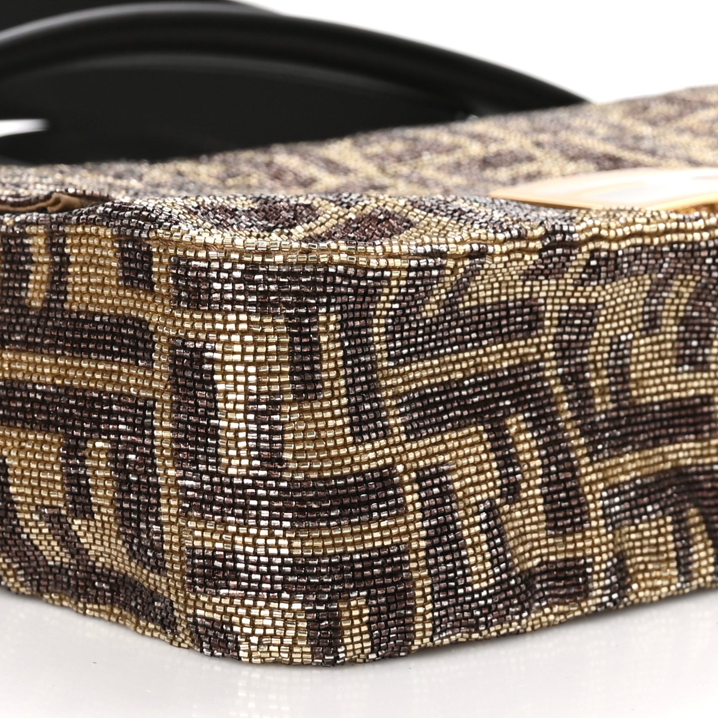 Vitello King Beaded Zucca Baguette Moro Black