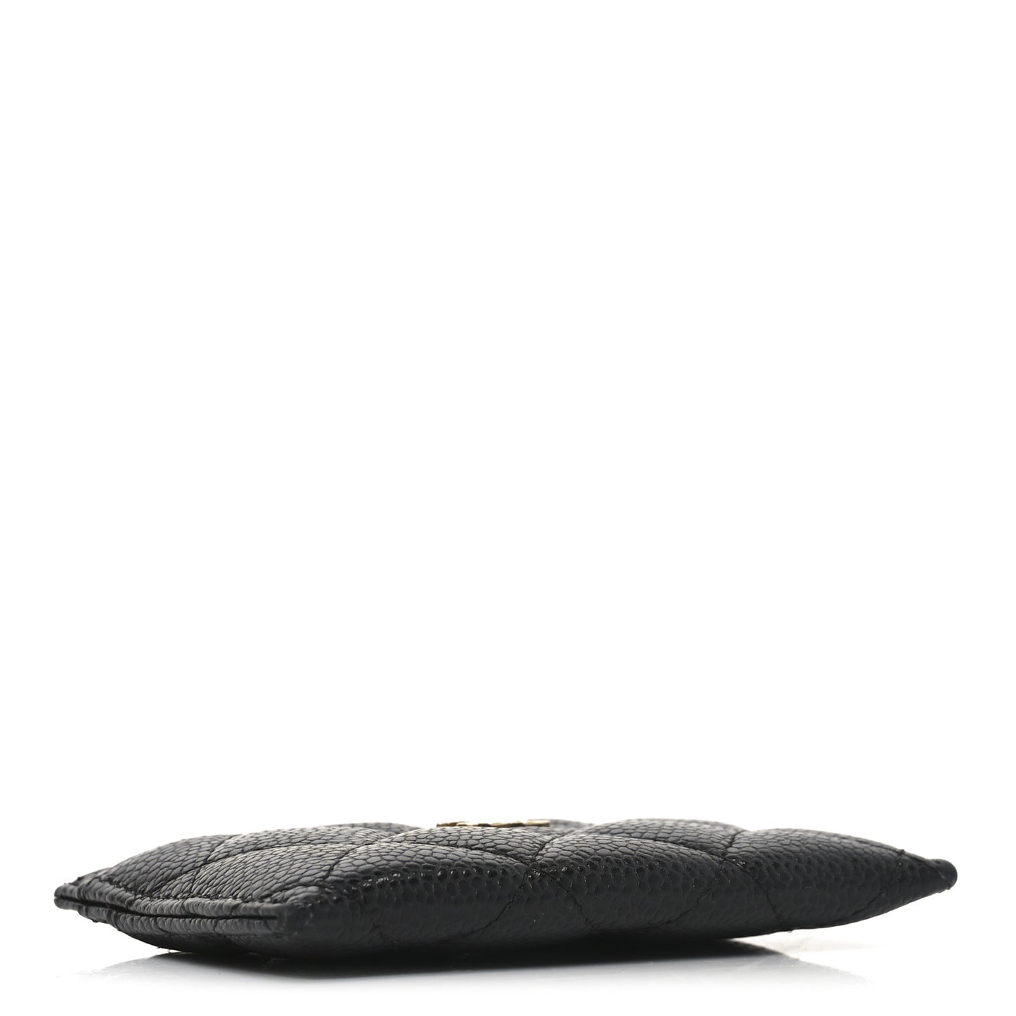 Caviar Quilted Card Holder Black