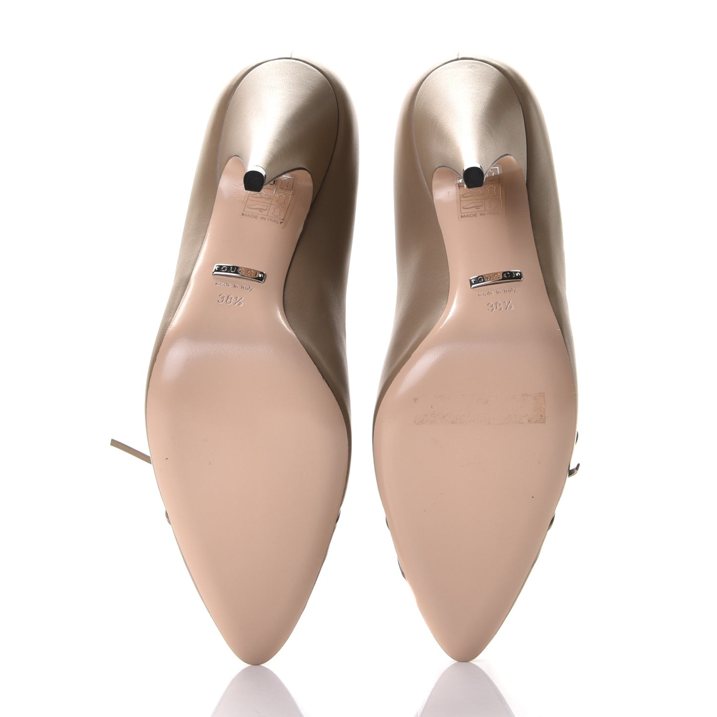 Nappa Bow High Heel Pumps 38.5 Brown