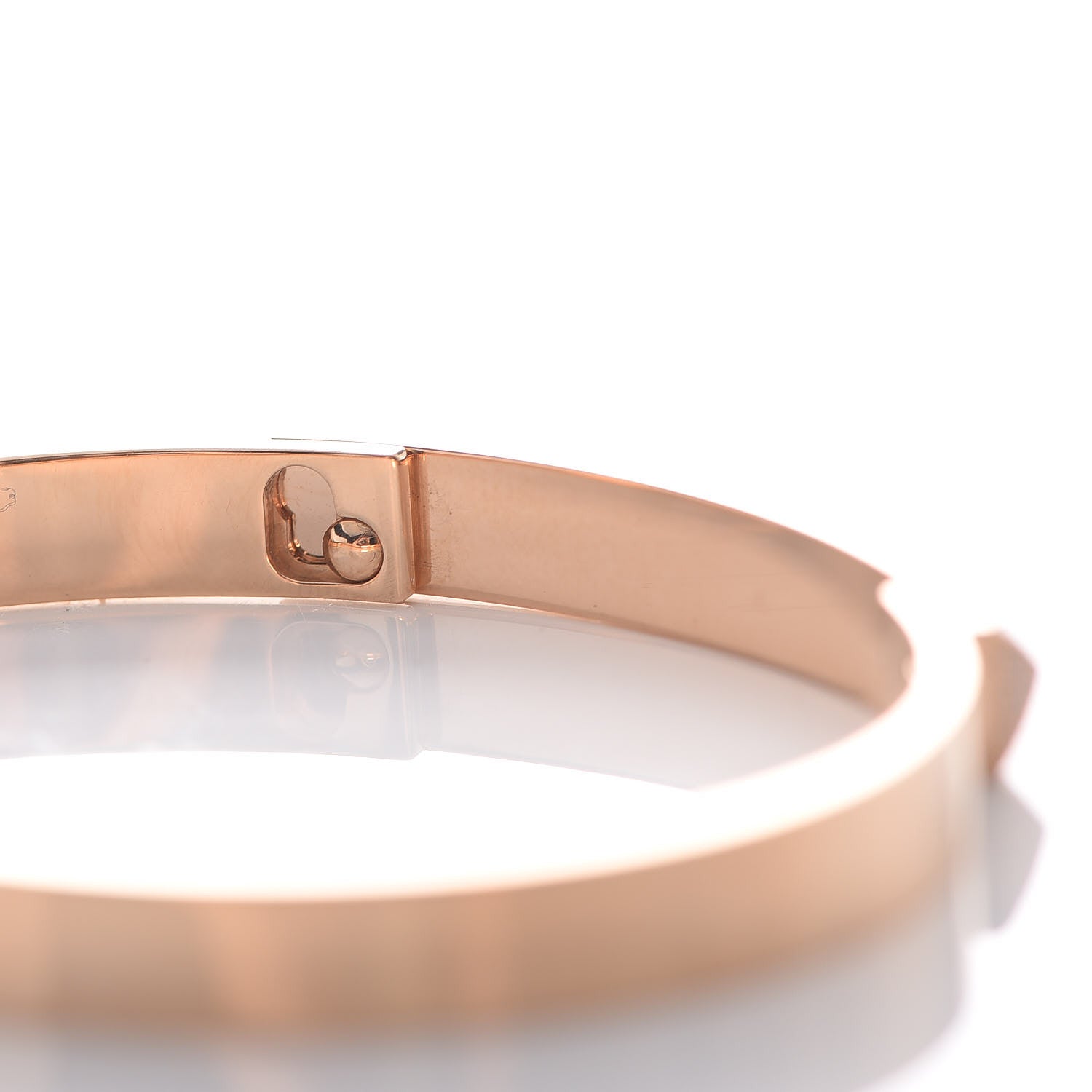 Hermes 18K Rose Gold Diamond PM Collier De Chien Bracelet SH 4 of 7