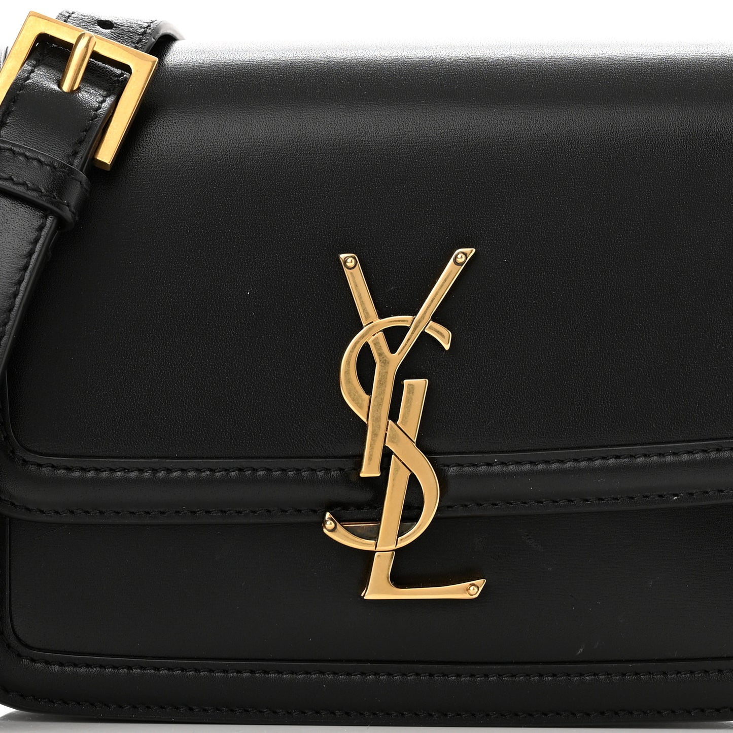 Smooth Calfskin Small Solferino Satchel Black
