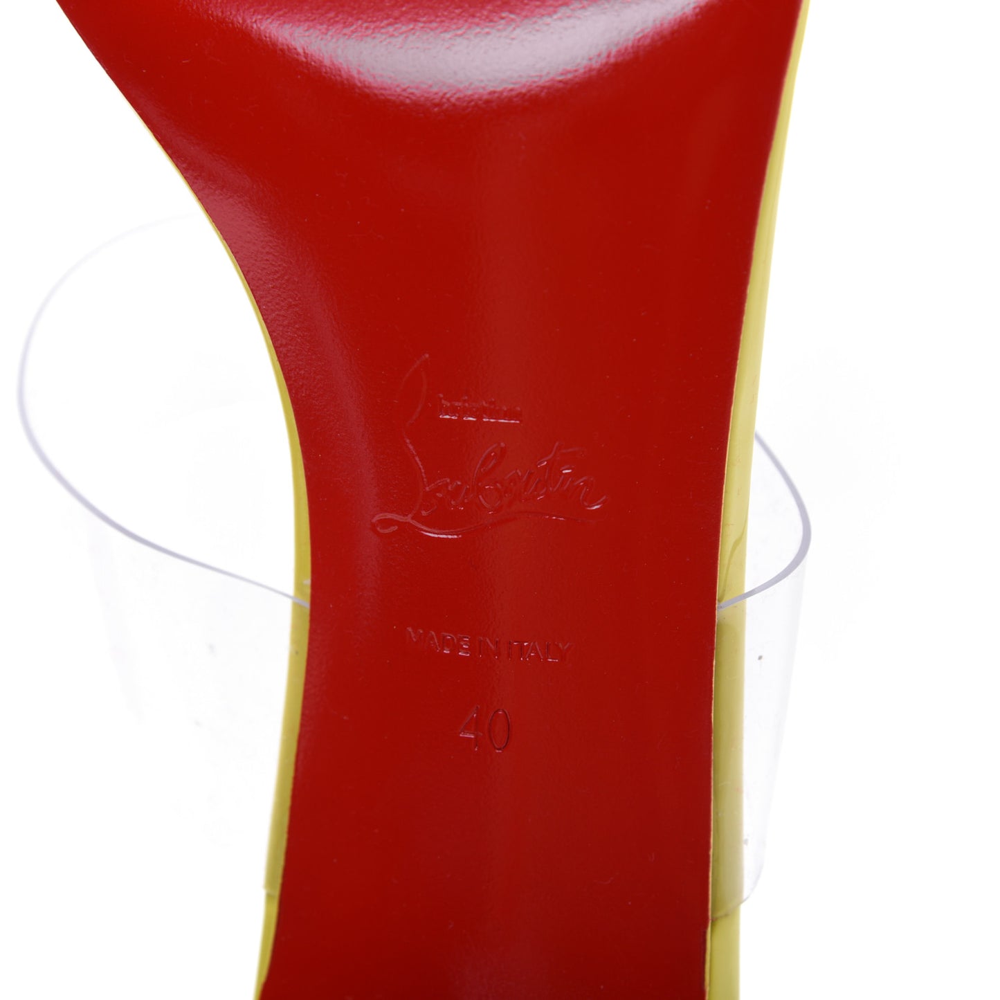 Patent PVC Just Nothing 85 Slide Sandals 40 Citrus