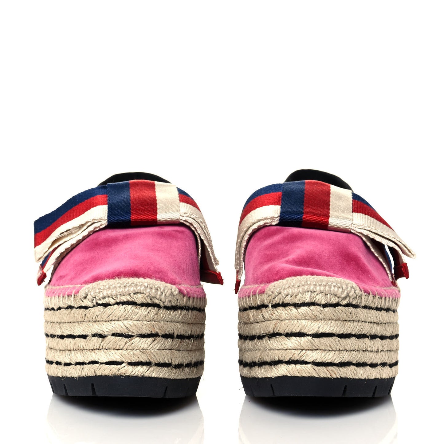 Velvet Sylvie Web Platform Espadrilles 36 Light Raspberry Rose