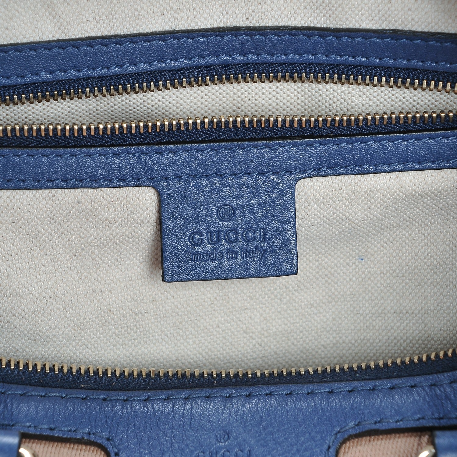 Gucci Monogram Vintage Web Medium Boston Blue 6 of 9