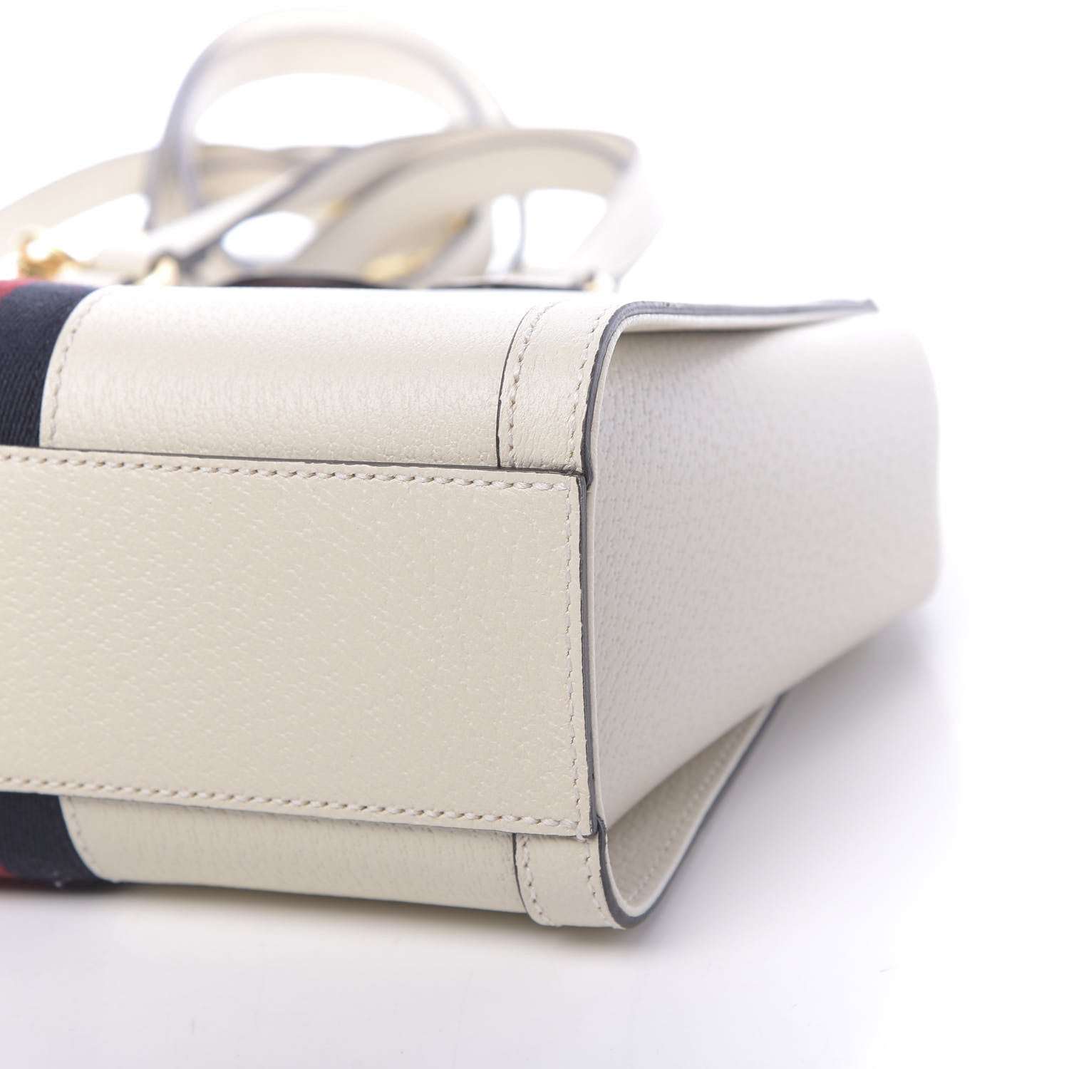Gucci Textured Calfskin Web Small Ophidia Tote Bag Mystic White 10 of 10