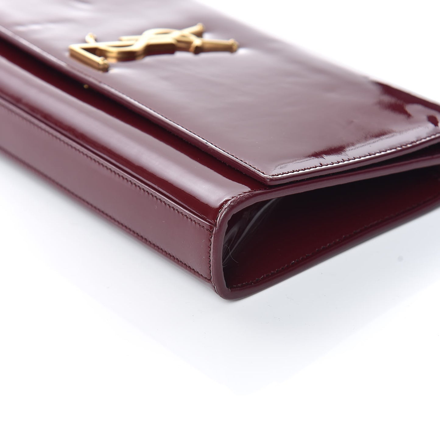 Patent Classic Monogram Cassandre Clutch Dark Red
