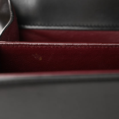 Saint Laurent Smooth Calfskin Medium Classic Monogram Cassandra Top Handle Black Rouge Legion 12 of 25