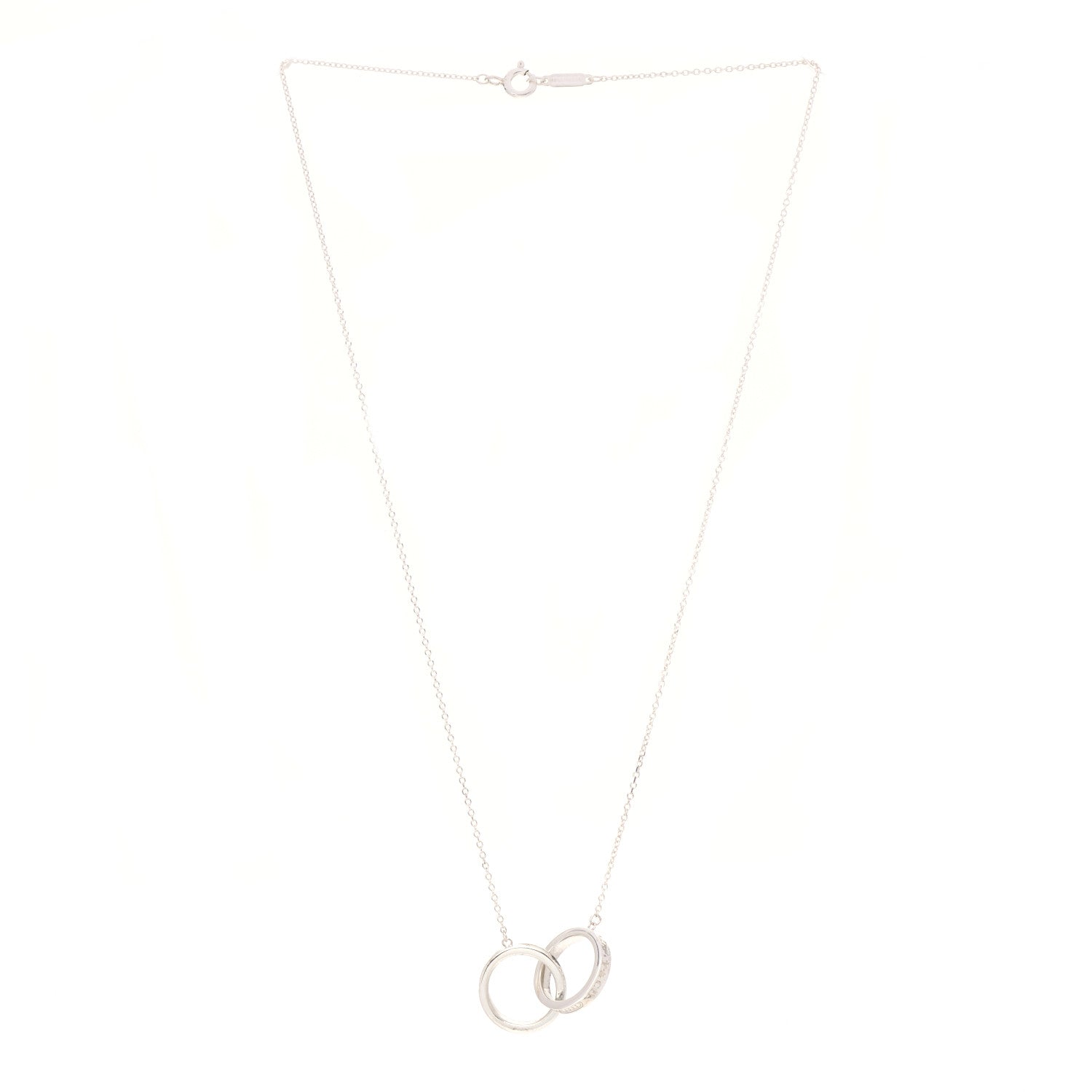 Tiffany Sterling Silver 1837 Interlocking Circles Pendant Necklace 3 of 6