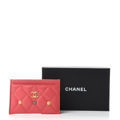 Chanel Lambskin Lucky Charms Card Holder Pink 9 of 9