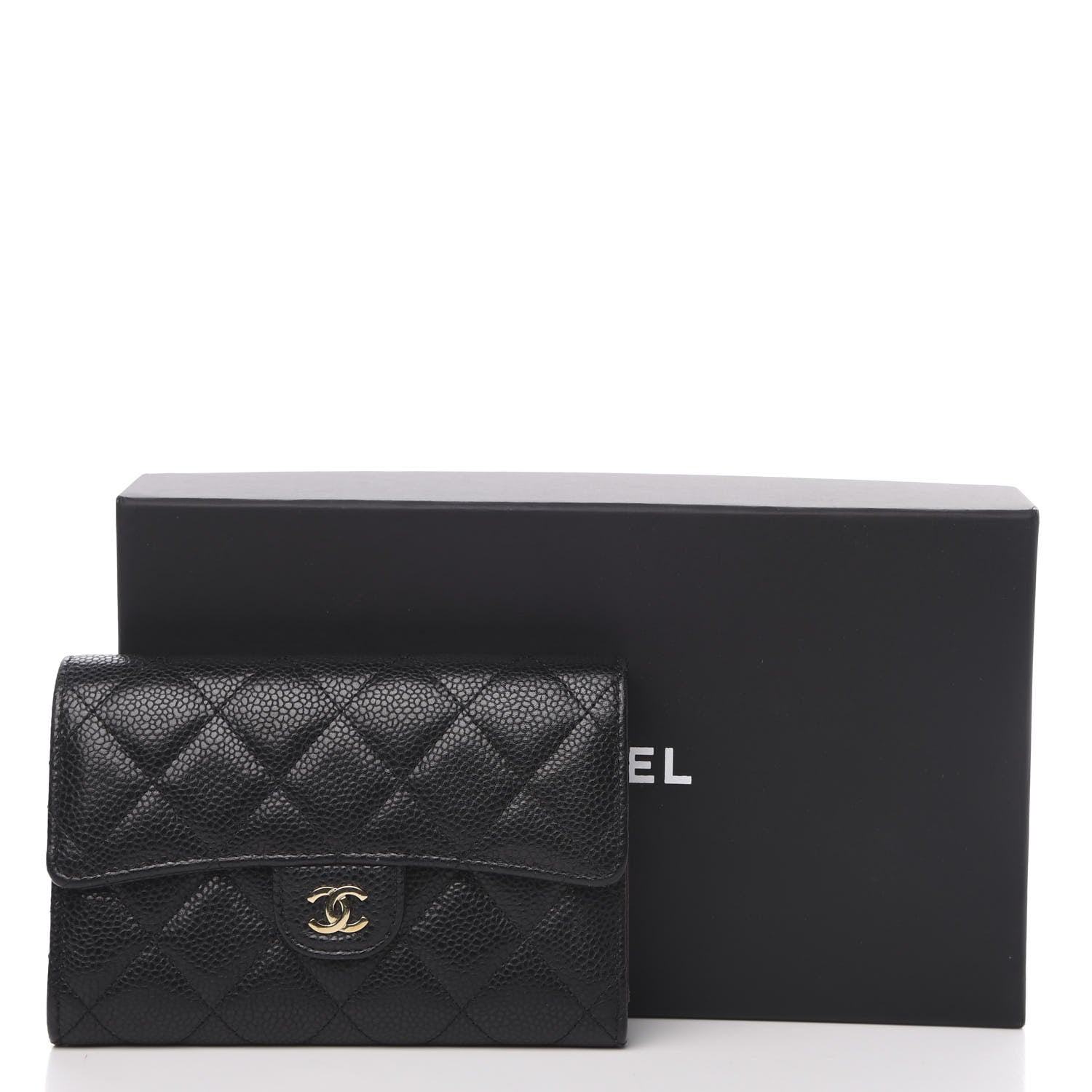 Chanel Caviar Quilted Medium Flap Wallet Black 9 of 13