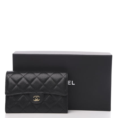 Chanel Caviar Quilted Medium Flap Wallet Black 9 of 13