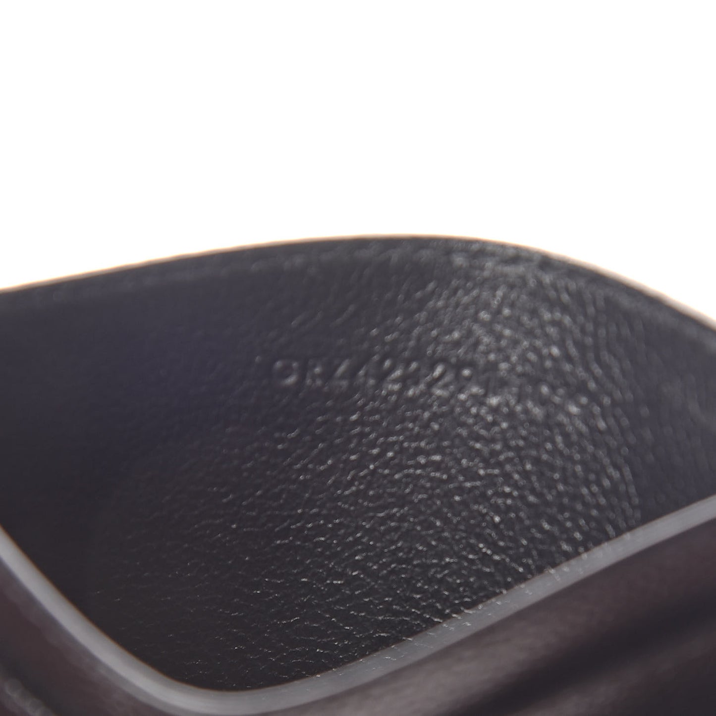 Grain De Poudre Matelasse Chevron Monogram Credit Card Case Black