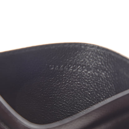 Saint Laurent Grain De Poudre Matelasse Chevron Monogram Credit Card Case Black 6 of 8