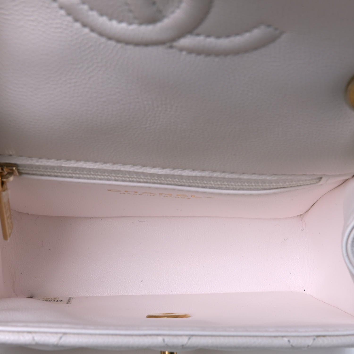 Chanel Caviar Quilted Mini Sweet Classic Flap White 4 of 4