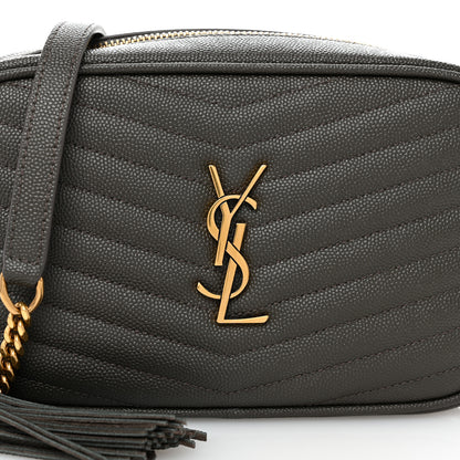 Saint Laurent Grain De Poudre Matelasse Monogram Mini Lou Camera Bag Pebble 8 of 10
