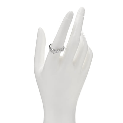 Chanel 18K White Gold Diamond Comete Chevron Ring 58 8.25 2 of 5