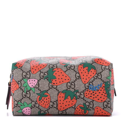 Gucci GG Supreme Monogram Strawberry Cosmetic Case 1 of 11