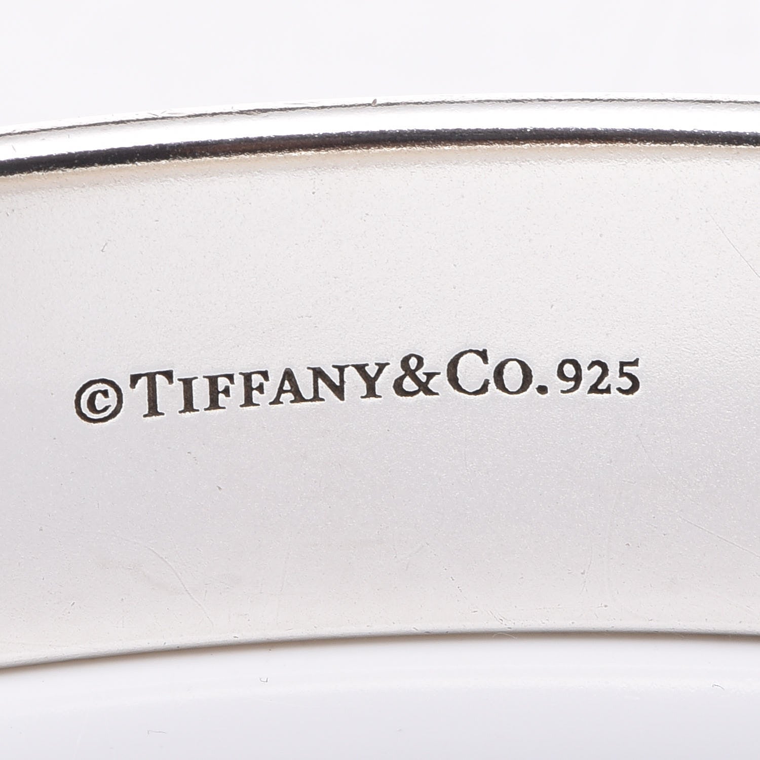 Tiffany Sterling Silver 1837 Cushion Bangle Bracelet 4 of 4