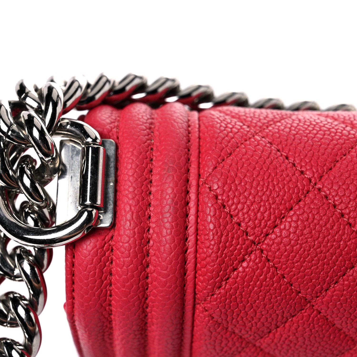 Chanel Caviar Quilted Small Boy Flap Red 14 of 15