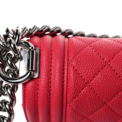 Chanel Caviar Quilted Small Boy Flap Red 14 of 15