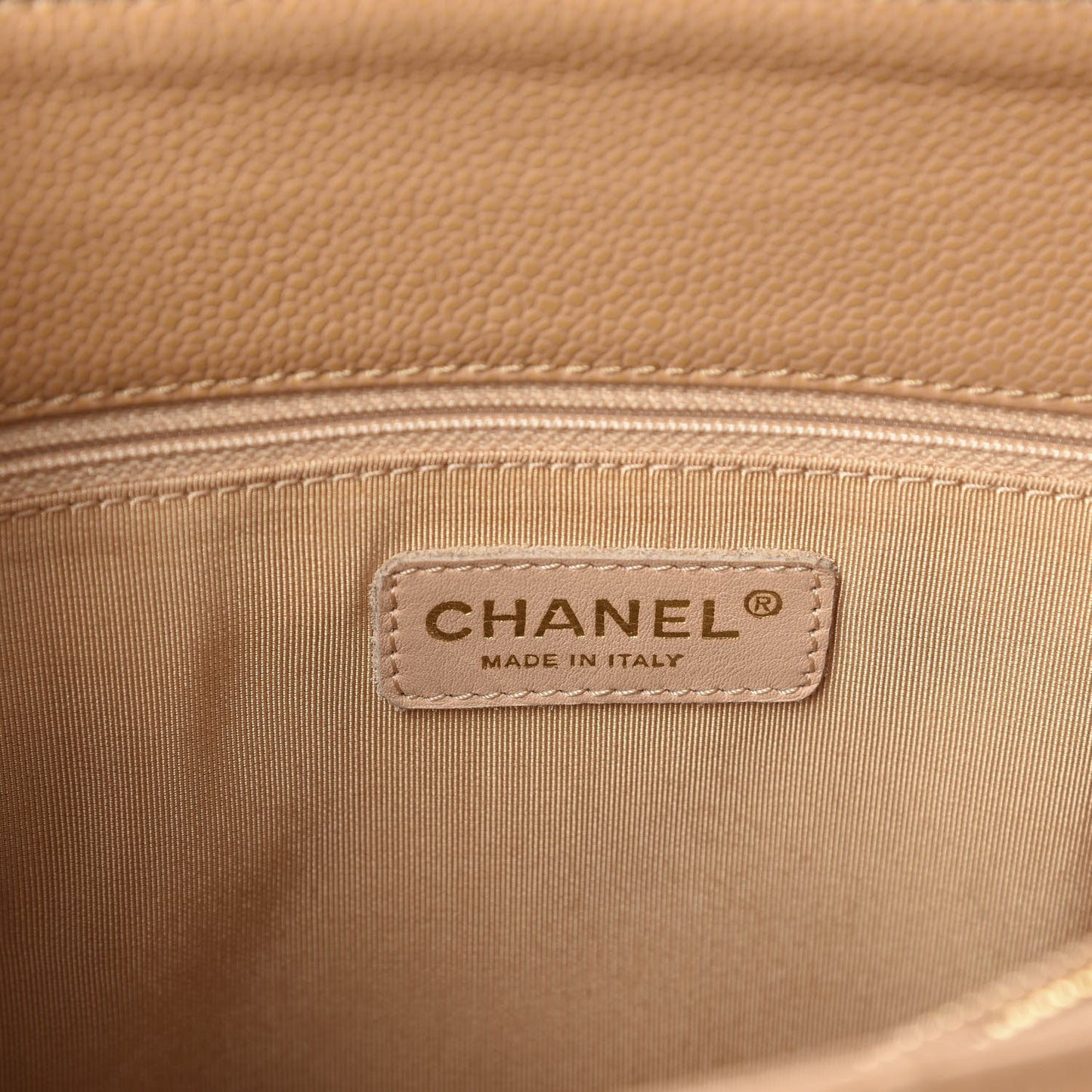Caviar Quilted Grand Shopping Tote GST Beige Clair