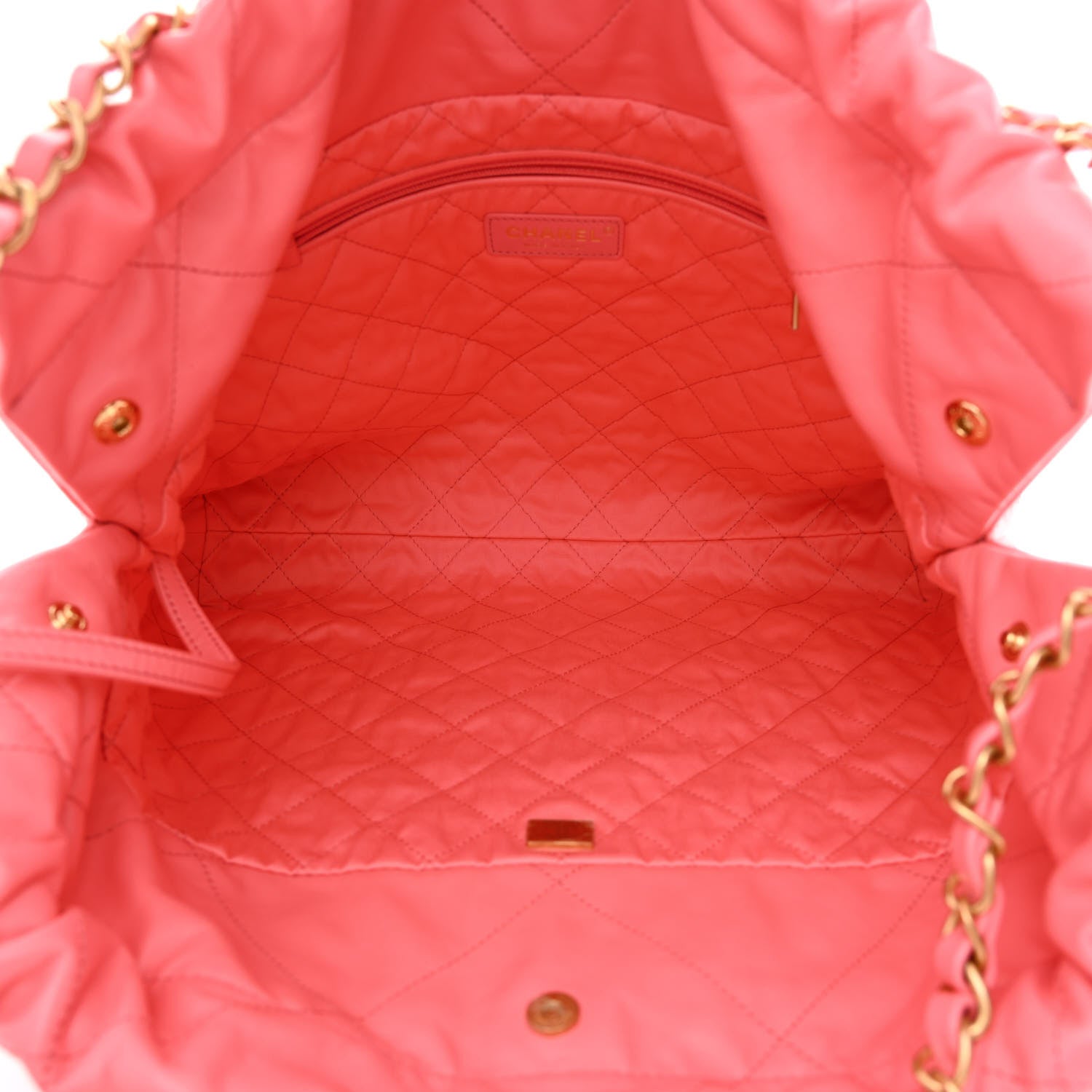 Chanel Shiny Calfskin Quilted Chanel 22 Pink 6 of 12