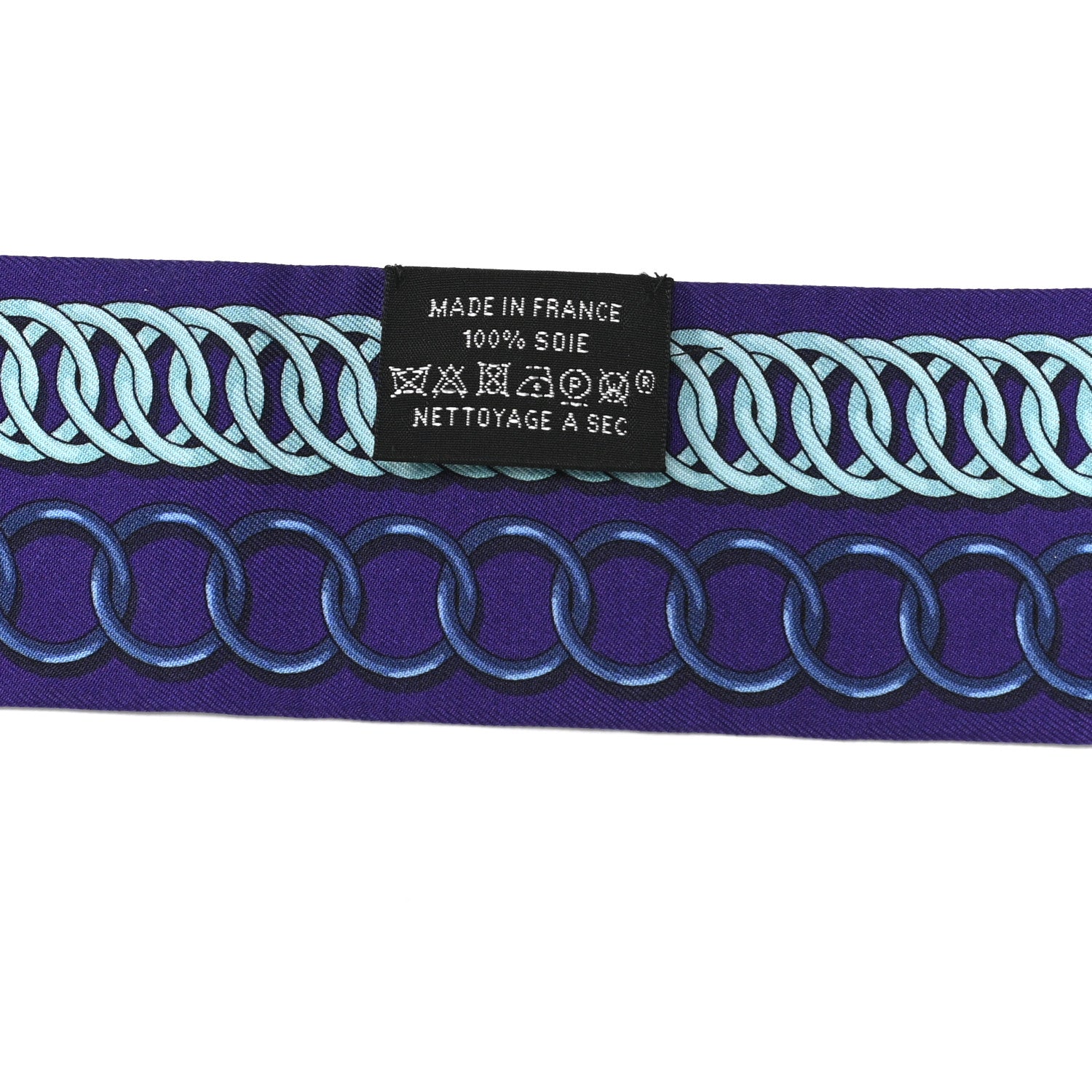 HERMES シルクリボン パープル Hermes Silk Maillons Twilly Ultra Violet Cobalt 974013 – FASHIONPHILE