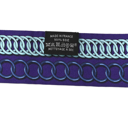 Hermes Silk Maillons Twilly Ultra Violet Cobalt 4 of 4