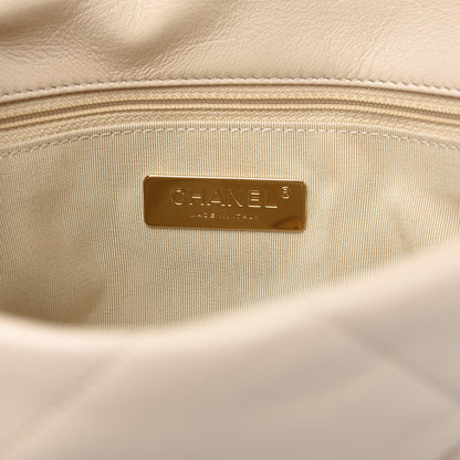 Chanel Goatskin Quilted Medium 19 Flap Beige 5 of 10