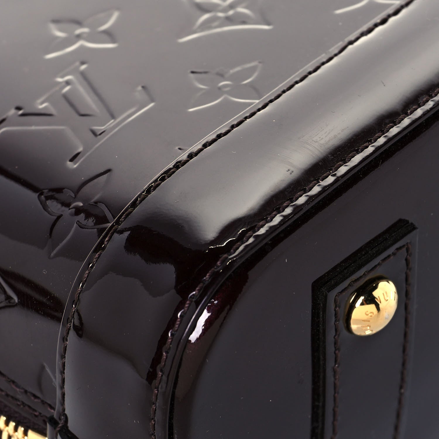 Louis Vuitton Vernis Alma BB Amarante 10 of 12
