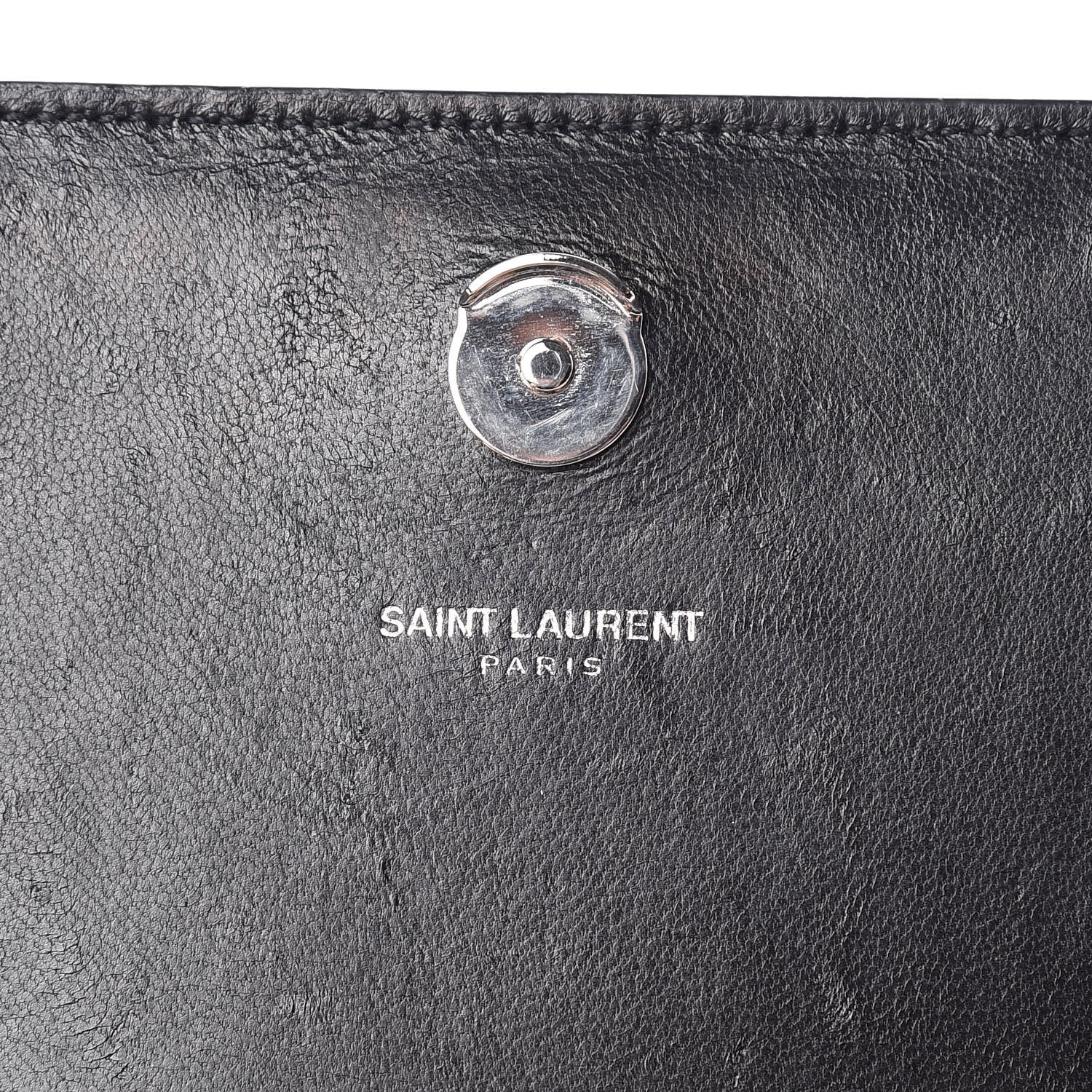 Saint Laurent Suede Fringe Chain Small Monogram Satchel Black 6 of 12
