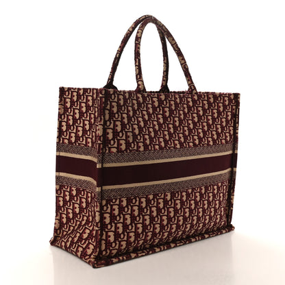 Christian Dior Oblique Large Book Tote Burgundy Multicolor 3 of 13