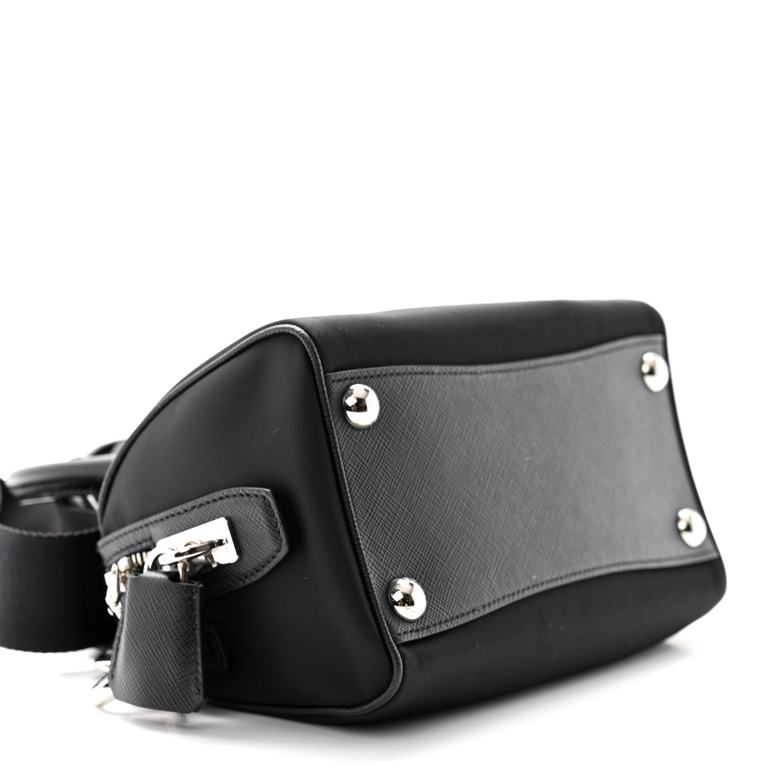 Prada Nylon Saffiano Re-Edition 2005 Top Handle Crossbody Bag Black 8 of 9