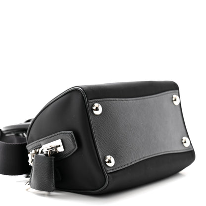 Prada Nylon Saffiano Re-Edition 2005 Top Handle Crossbody Bag Black 8 of 9